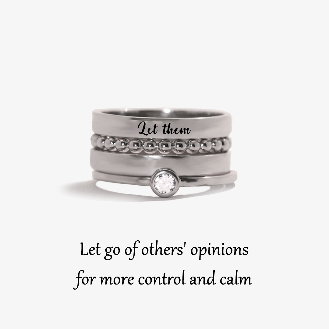 S925 Let Them Stacked Ring - 4 Rings Set