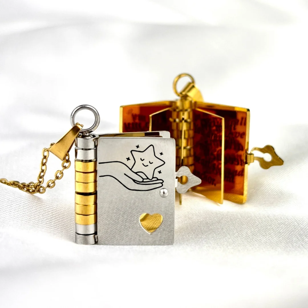 [Copy]For Granddaughter - A Link That Can Never Be Undone Book Necklace