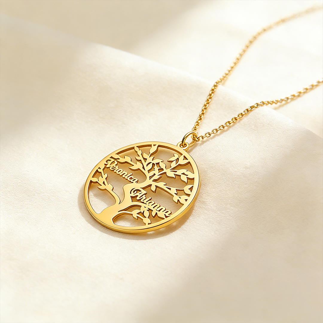 For Mom - The Family Root Customized 1-10 Names Family Tree Necklace