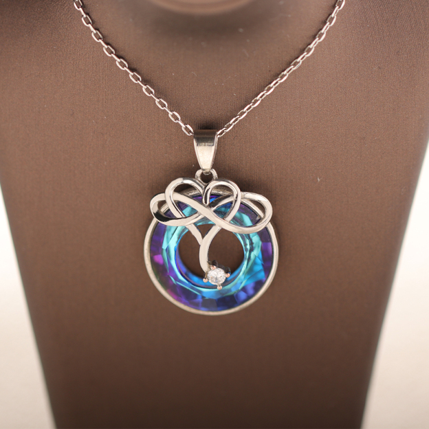 For Love - S925 Never Forget That I Love You Crystal Infinity Necklace