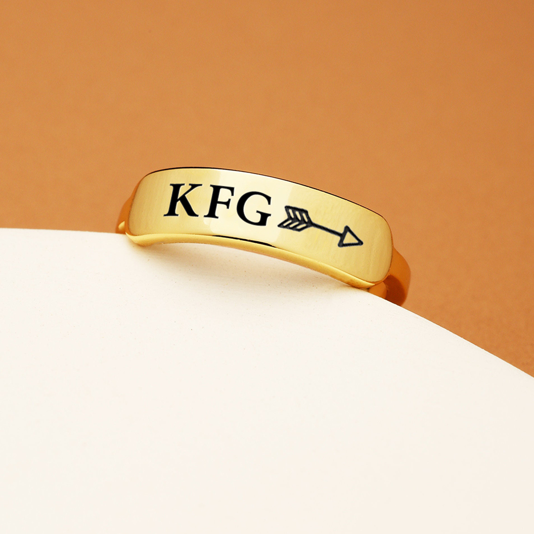 Keep Fucking Going Dainty Bar Ring