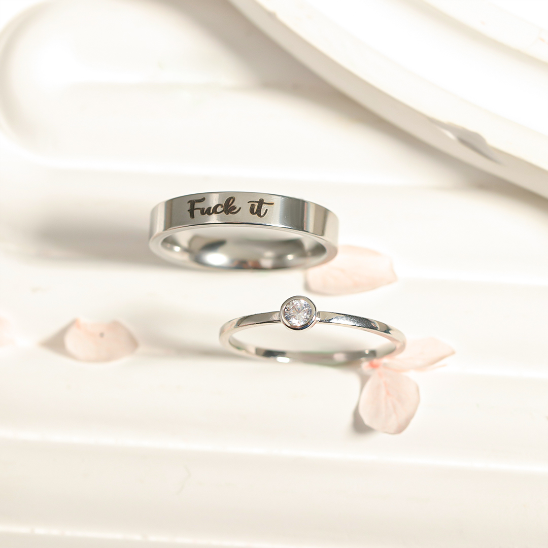  Fuck It Two-tiered Stacking Ring