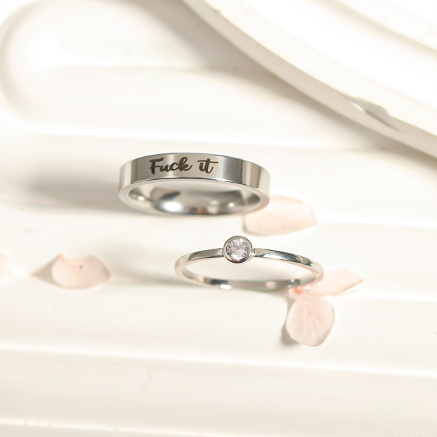  Fuck It Two-tiered Stacking Ring
