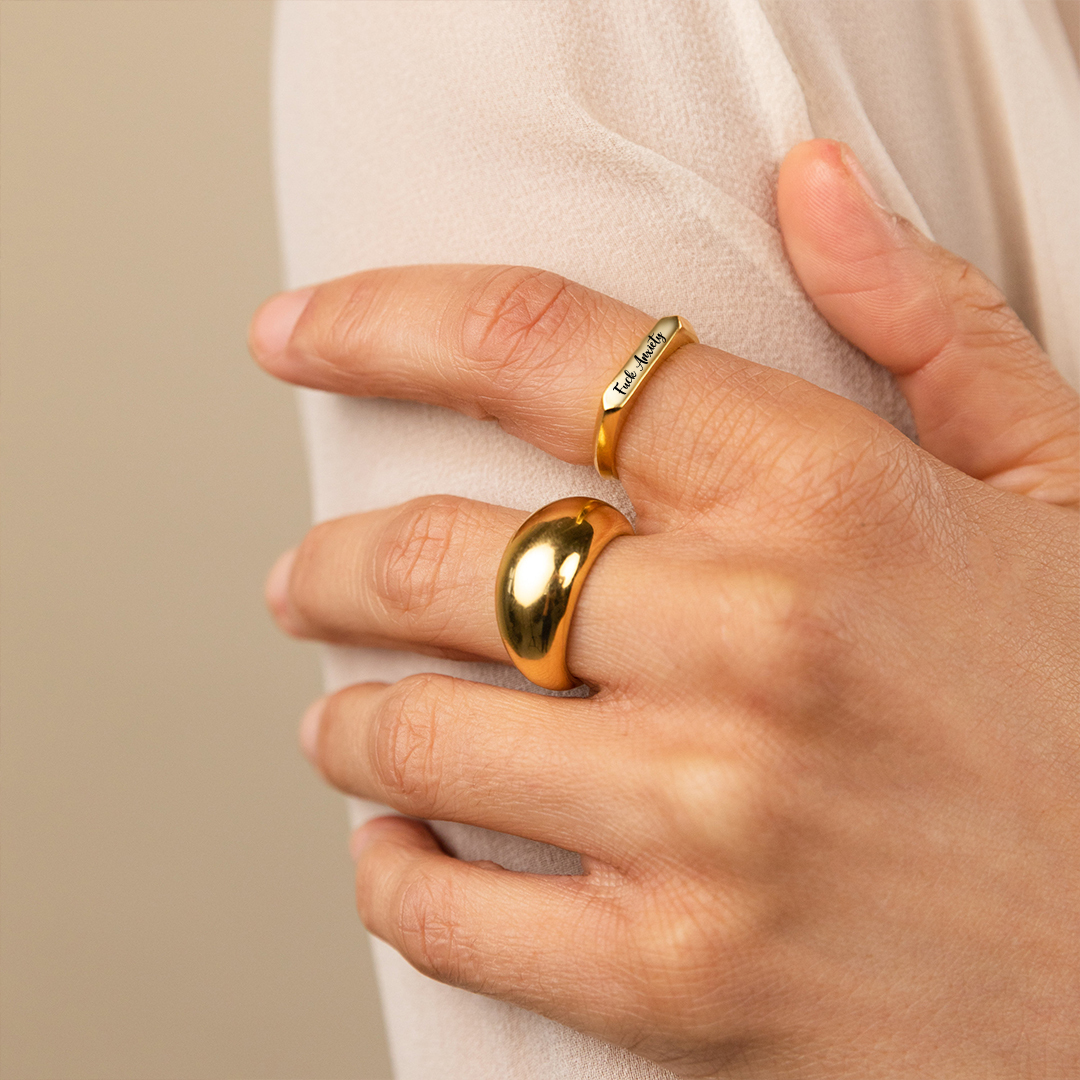 Fuck Anxiety Bar Ring