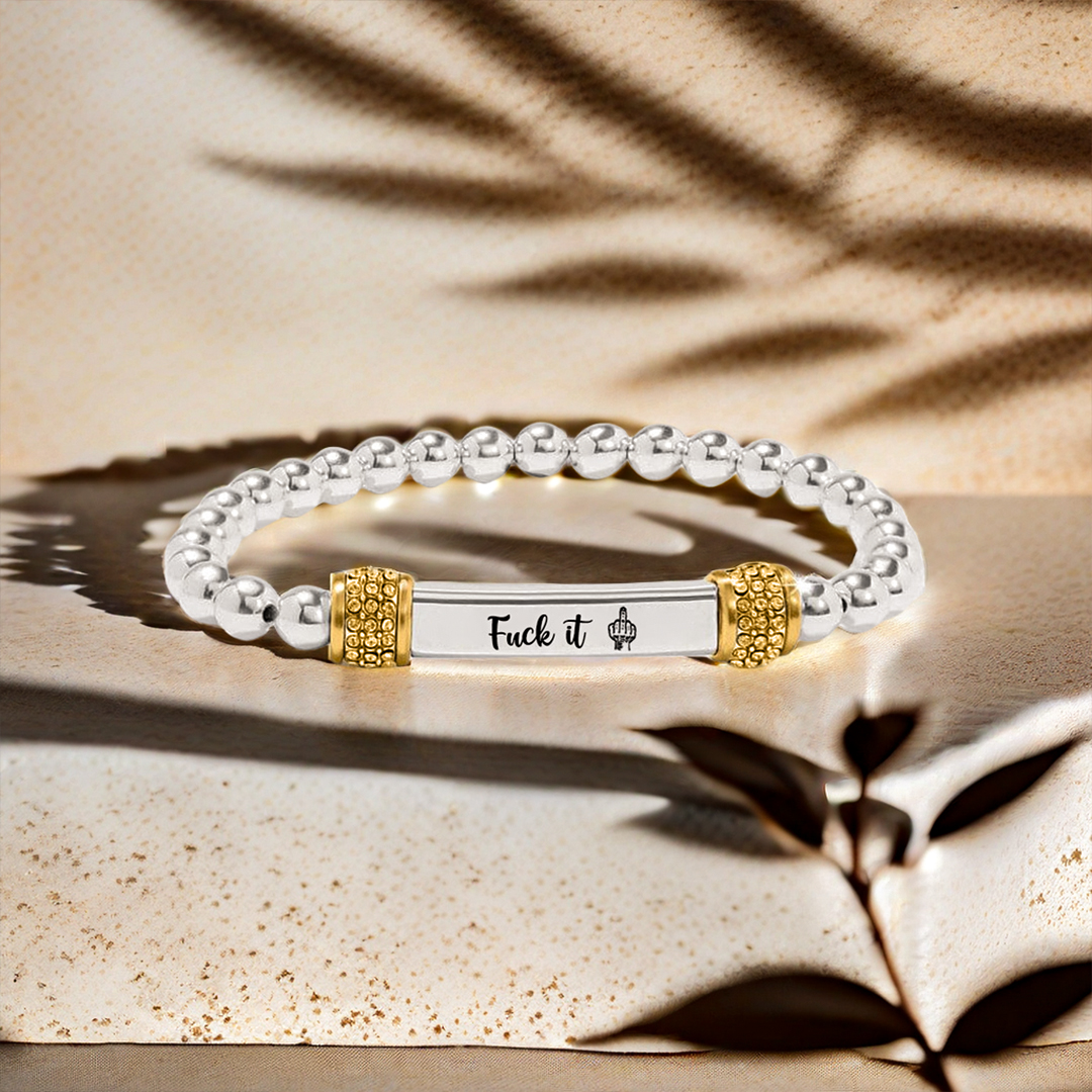Fuck It Dainty diamond bead Bracelet