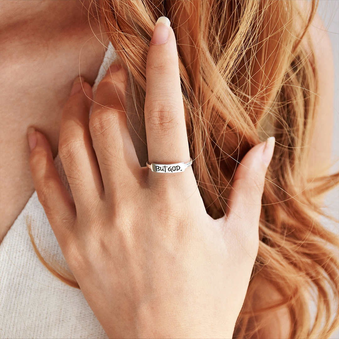 "But God" God Bar Ring
