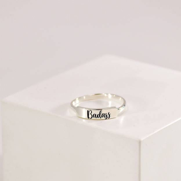 Badass Dainty Bar Ring