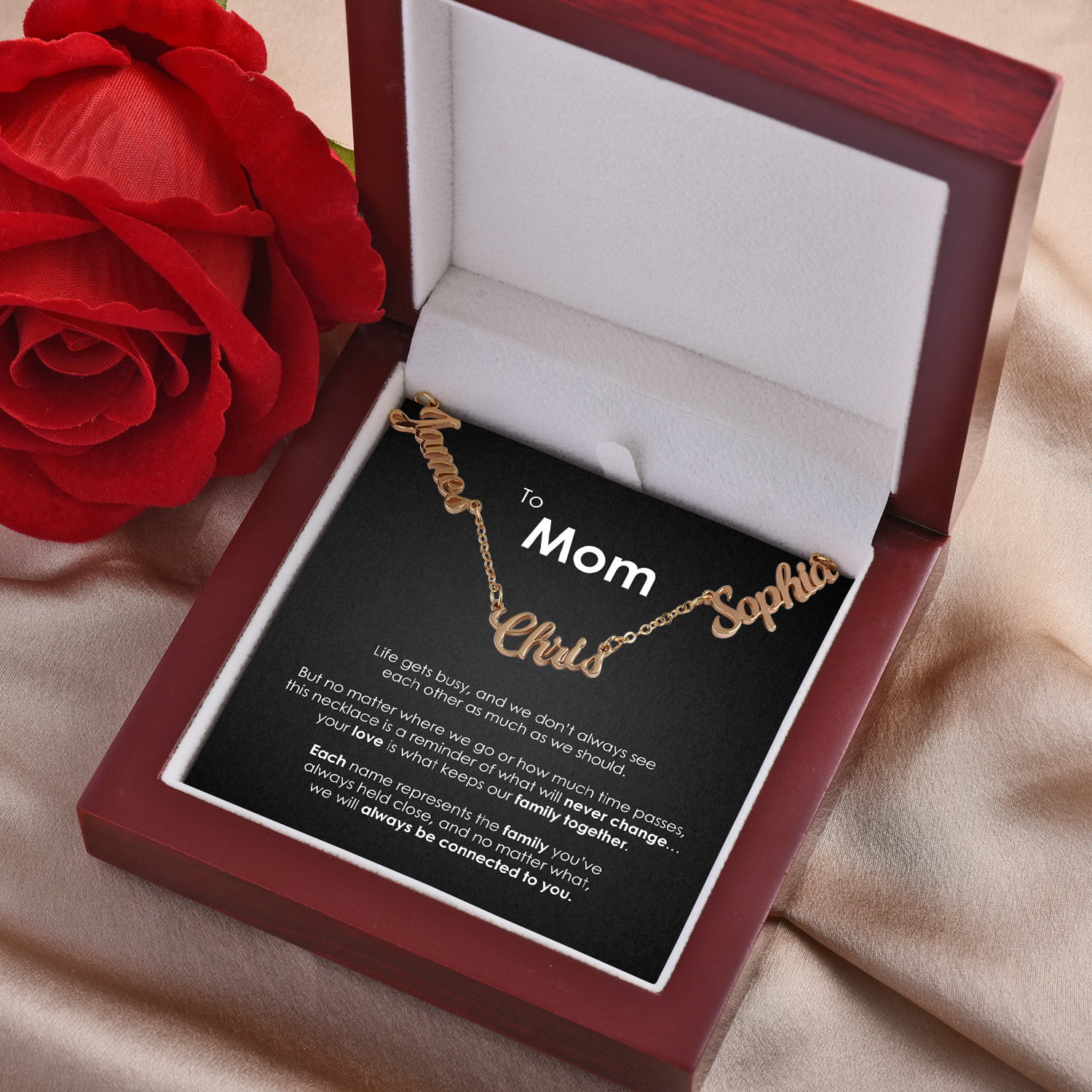 "Always Close to Her Heart" – Personalized Name Necklace