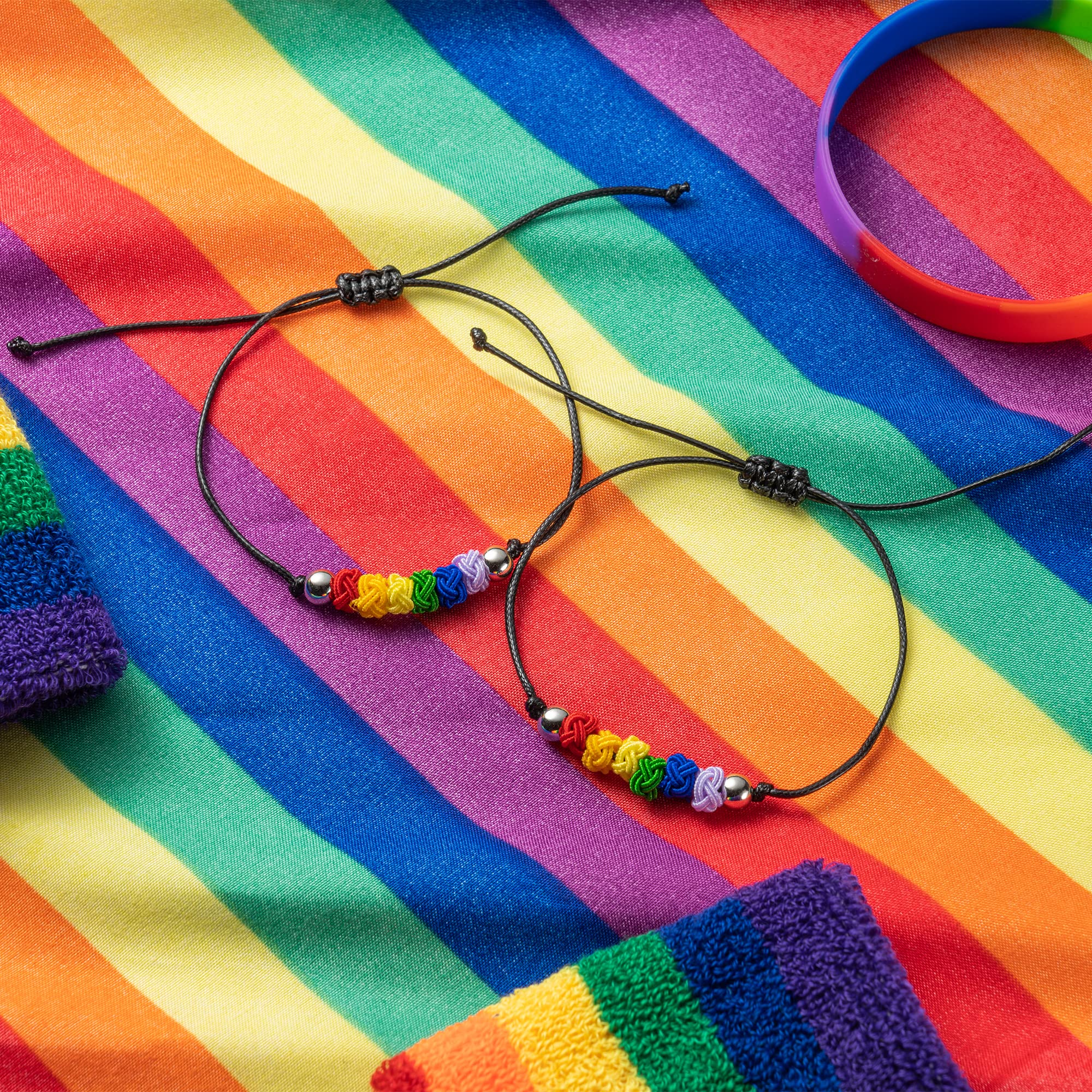 LGBTQ Rainbow Braided Knot Bracelet