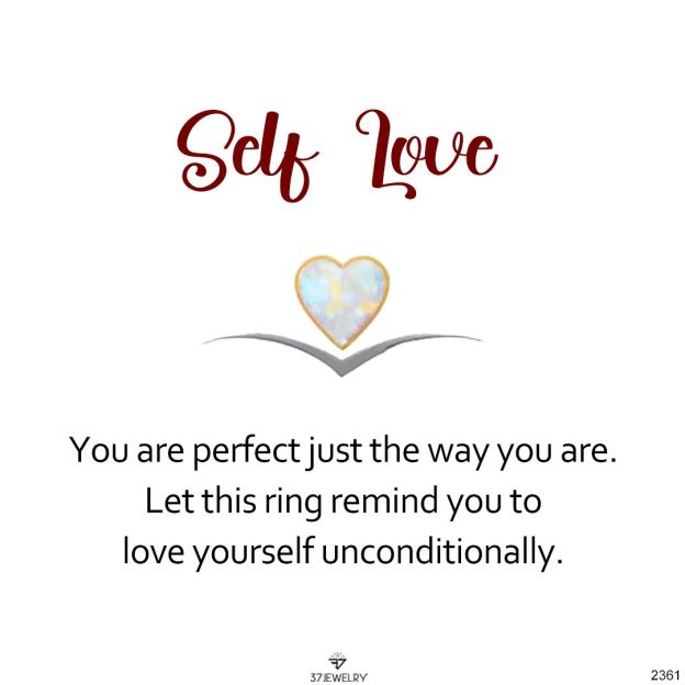 Self Love Heart Crown Opal Ring