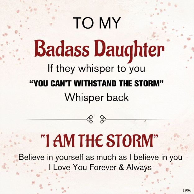 For Daughter - I AM THE STORM Blue Butterfly Crystal Bracelet