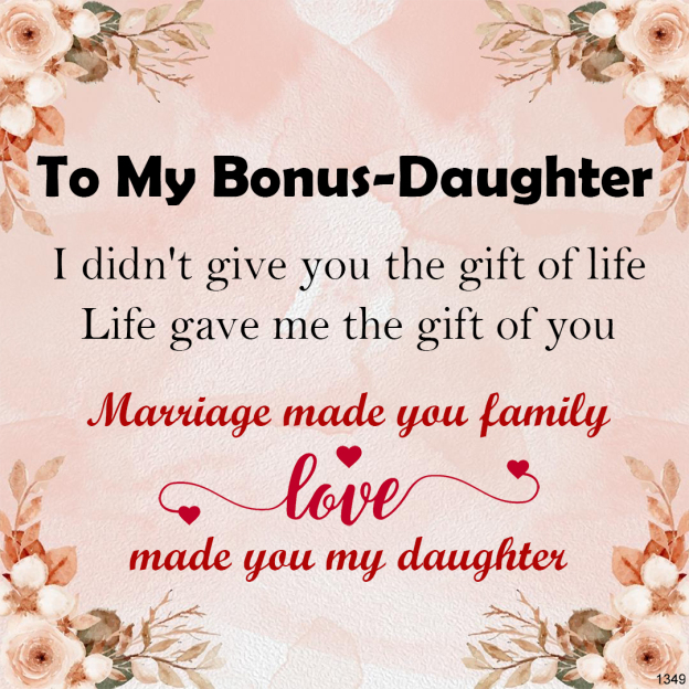 For Bonus Daughter - Love Made You My Daughter Heart-to-Heart Necklace