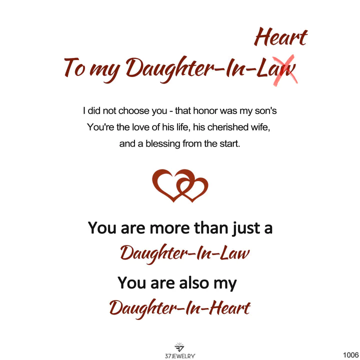 For Daughter-in-Law - S925 You Are Also My Daughter-in-heart Love Heart Bracelet