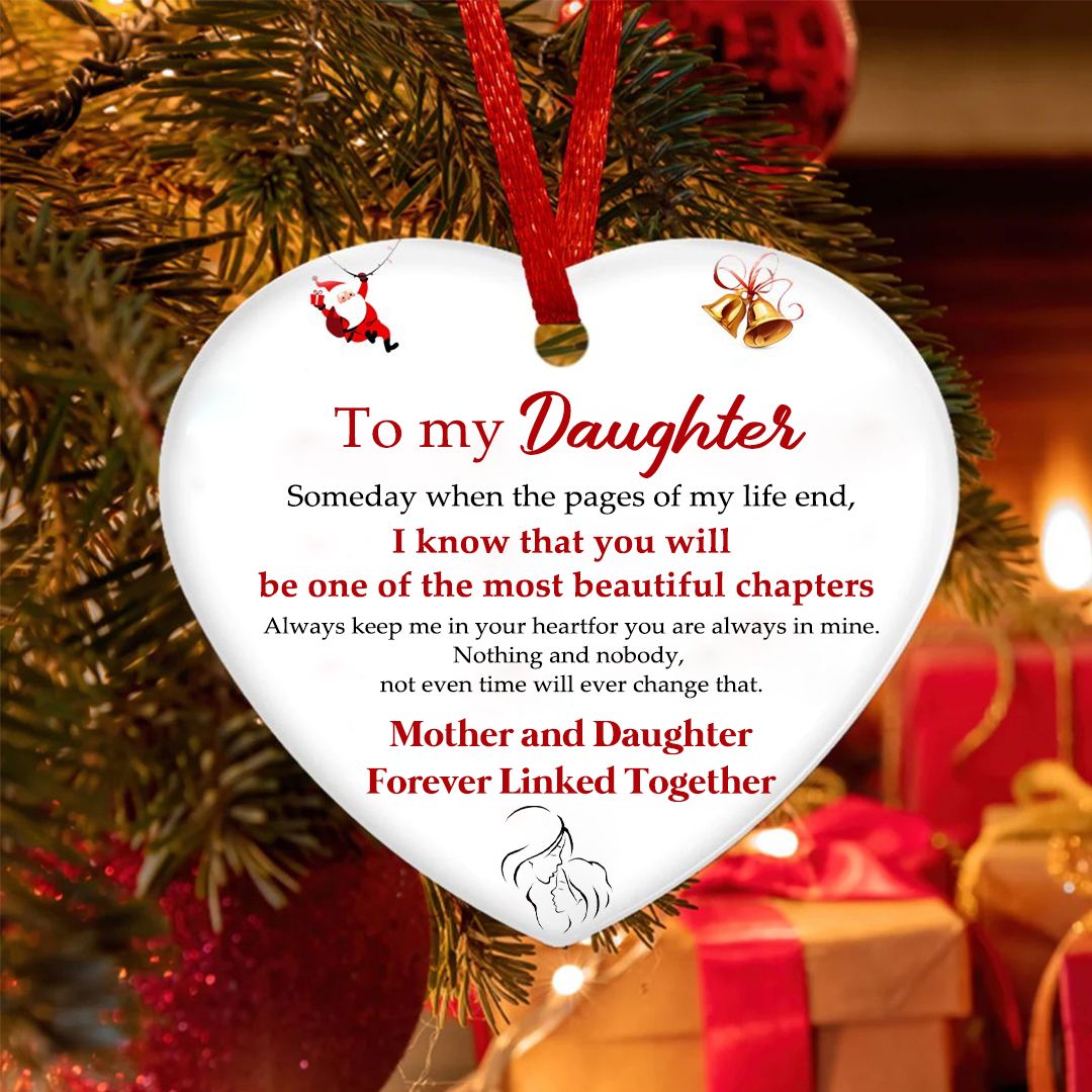 Mother And Daughter Are Always Together Christmas Pendant
