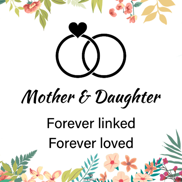 S925 Mother & Daughter Forever Linked Forever Loved Name Custom Ring