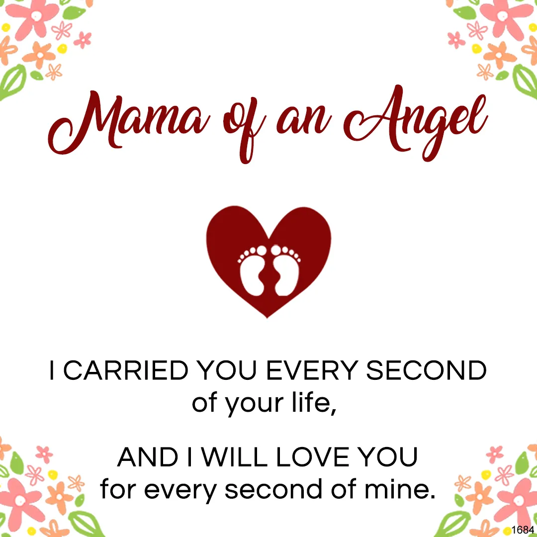 For Memorial - Mama of An Angel Blue & Pink Diamond Thin Ring