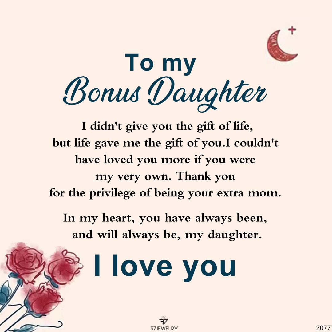 For Bonus Daughter - S925 I Love You Crystal Necklace