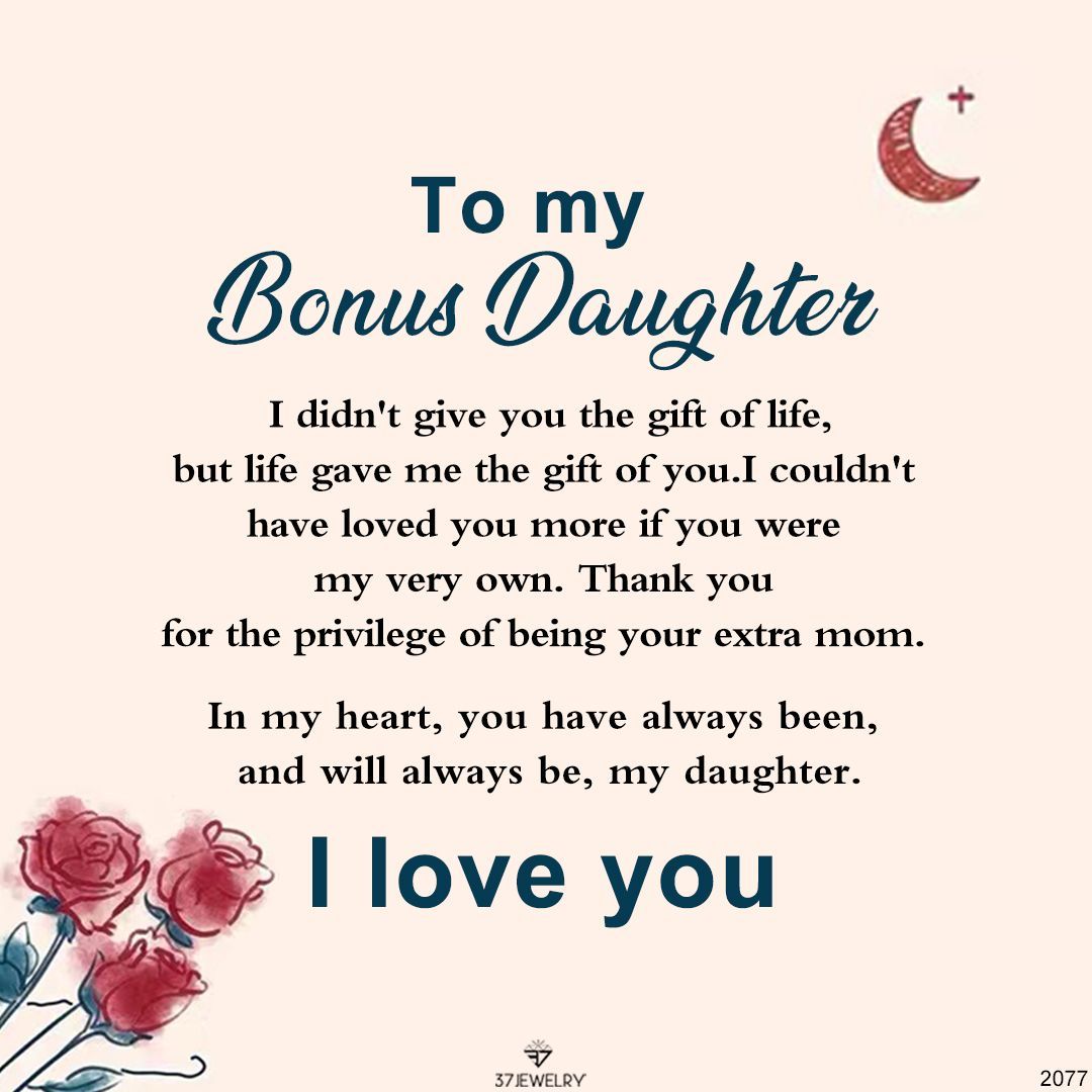 For Bonus Daughter - S925 I Love You Crystal Necklace