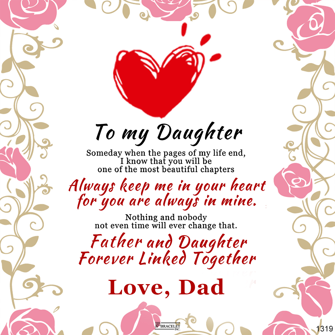 Father & Daughter Forever Linked Together Double Heart Bracelet