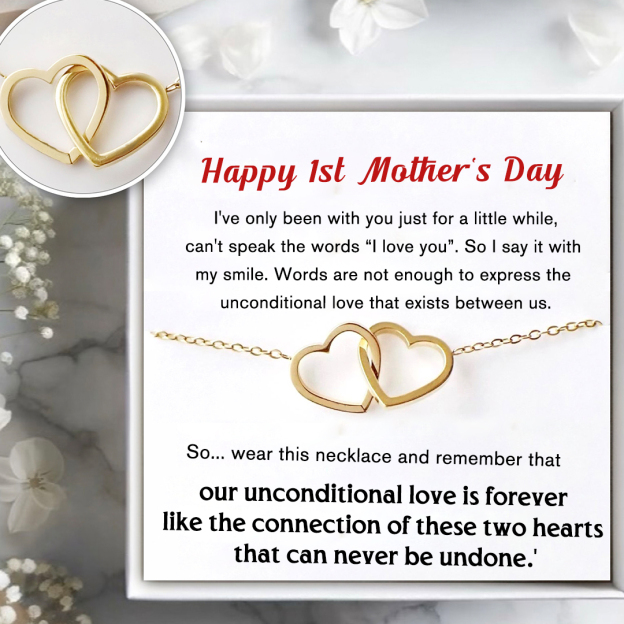 For Mother-Simple Love Forever Connected  Necklace