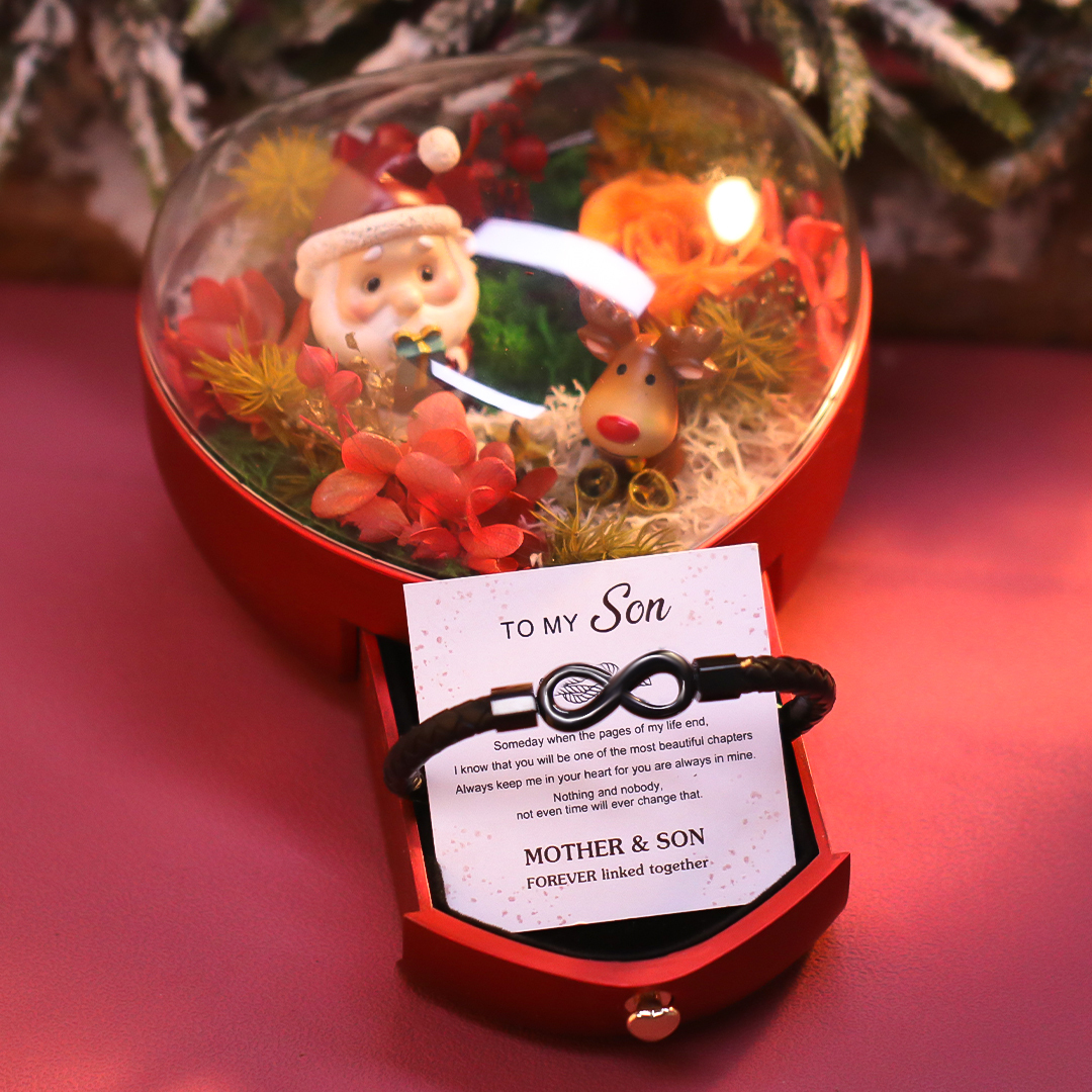 For Son - Infinity Braided Bracelet With Luxury Christmas Box
