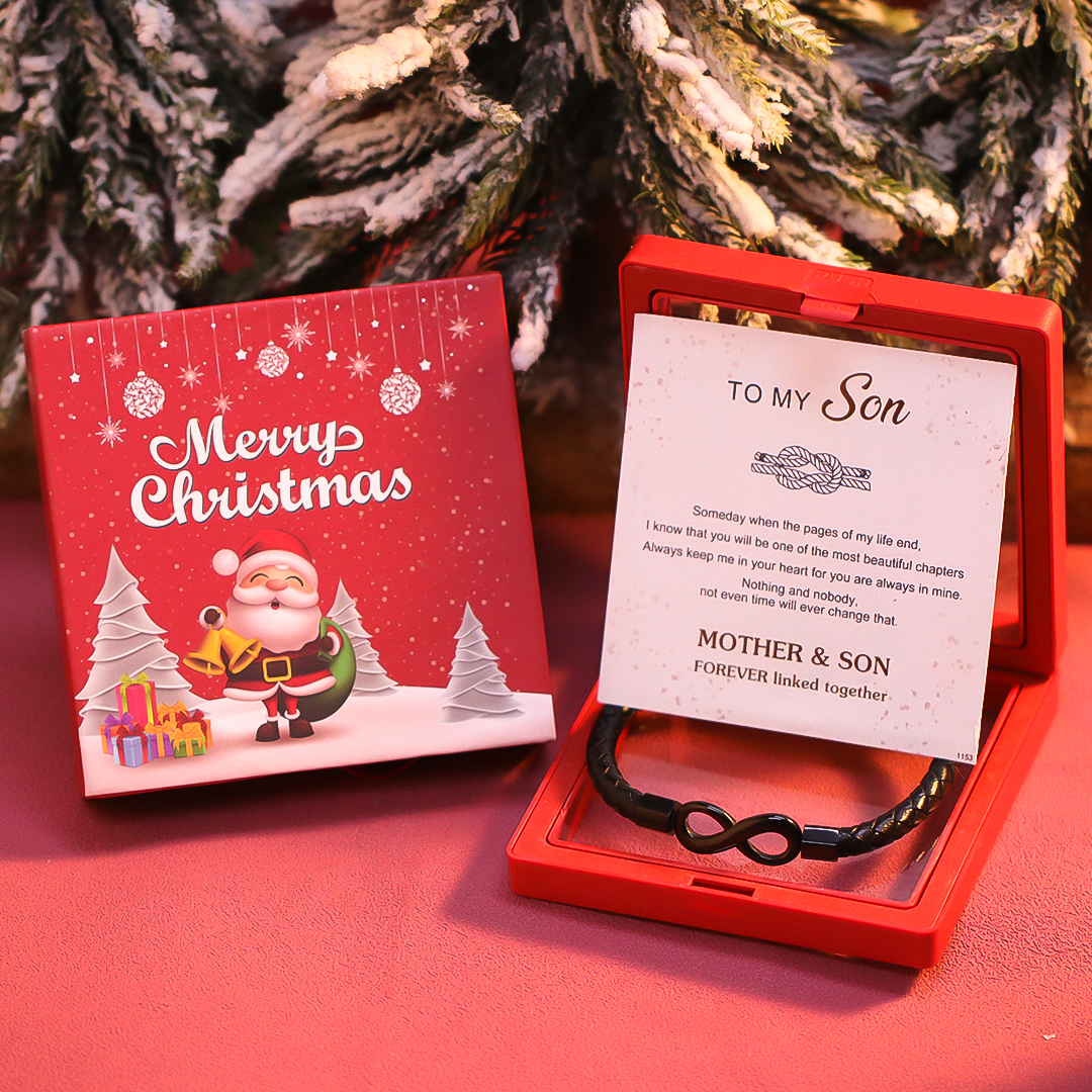 For Son - Infinity Braided Bracelet with Christmas Box