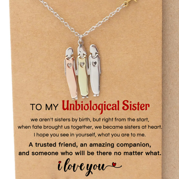 For Friend - A Trusted Friend, An Amazing Companion, And Someone Who Will Be There No Matter What Sister Card Necklace