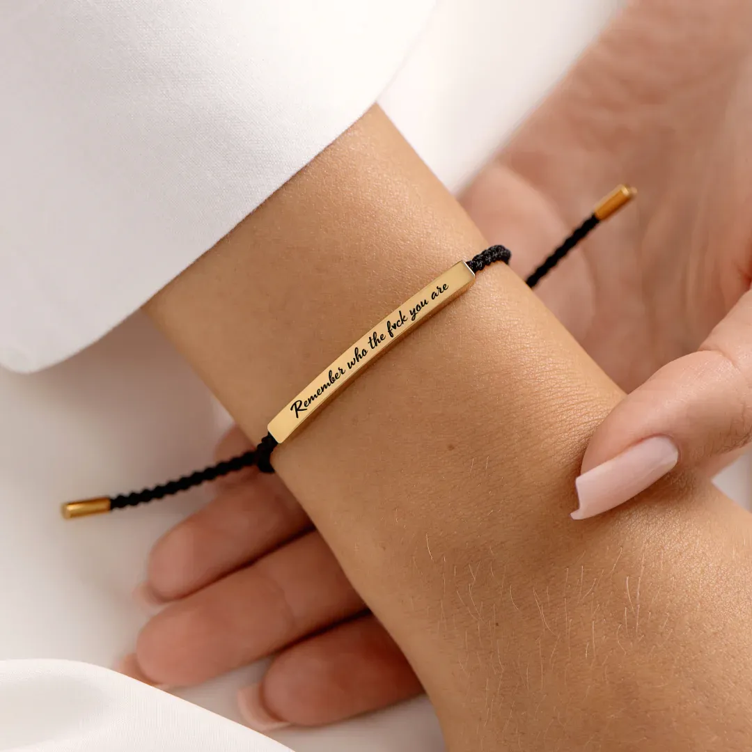 Remember Who the Fuck You Are Motivational Tube Bracelet