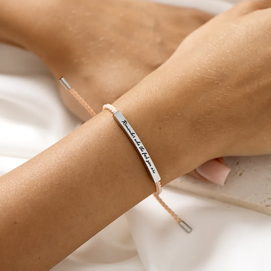 Remember Who the Fuck You Are Motivational Tube Bracelet