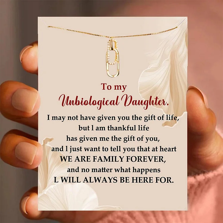 For Bonus Daughter - We're Family Forever Circle Necklace