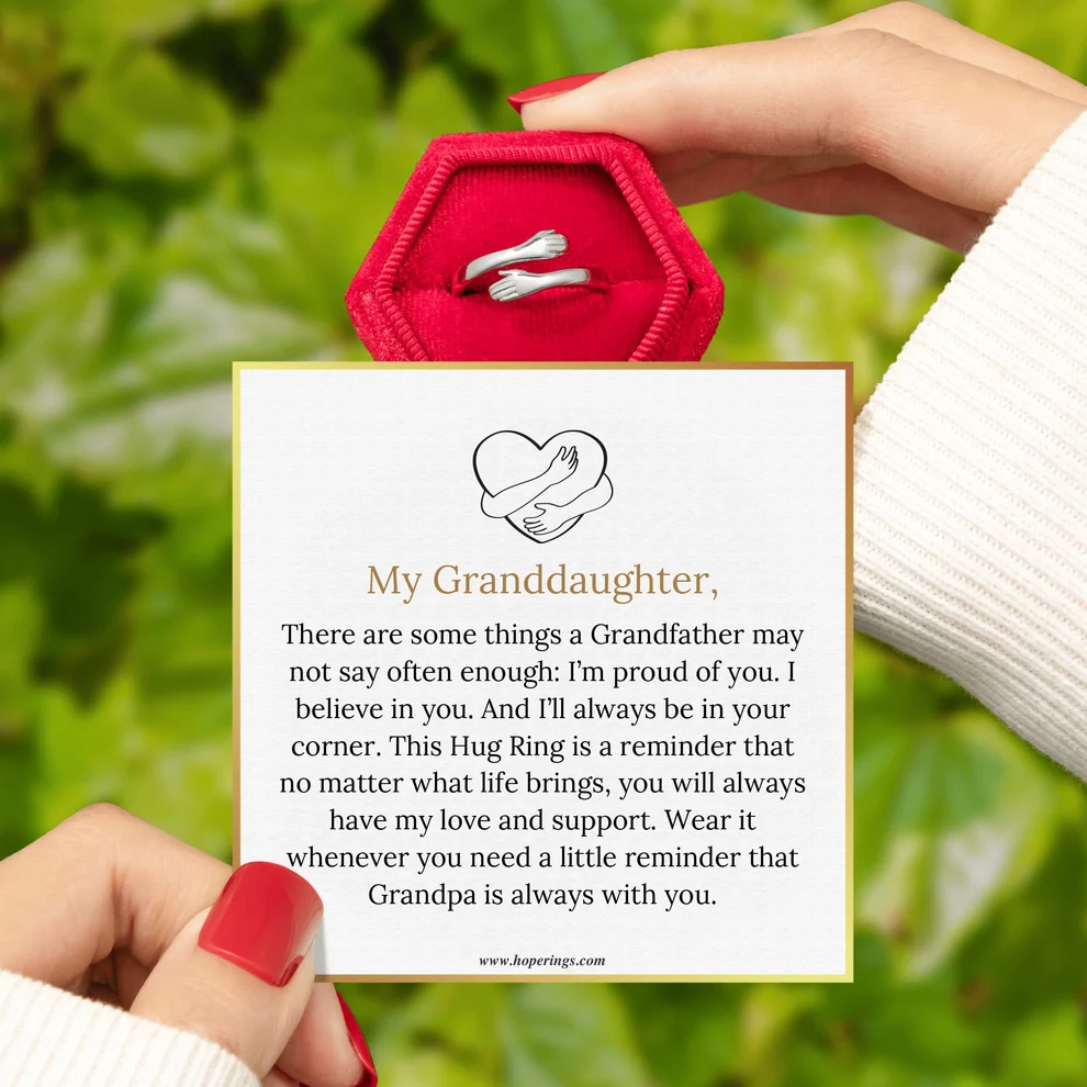 For Granddaughter – Always With You Hug Ring