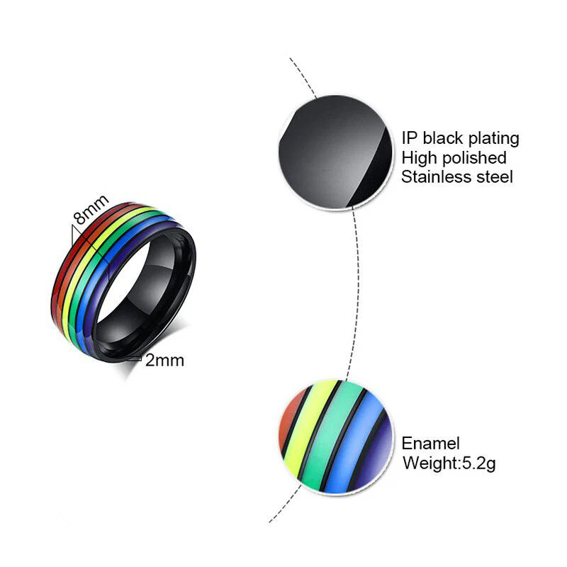 LGBTQ Rainbow Ring