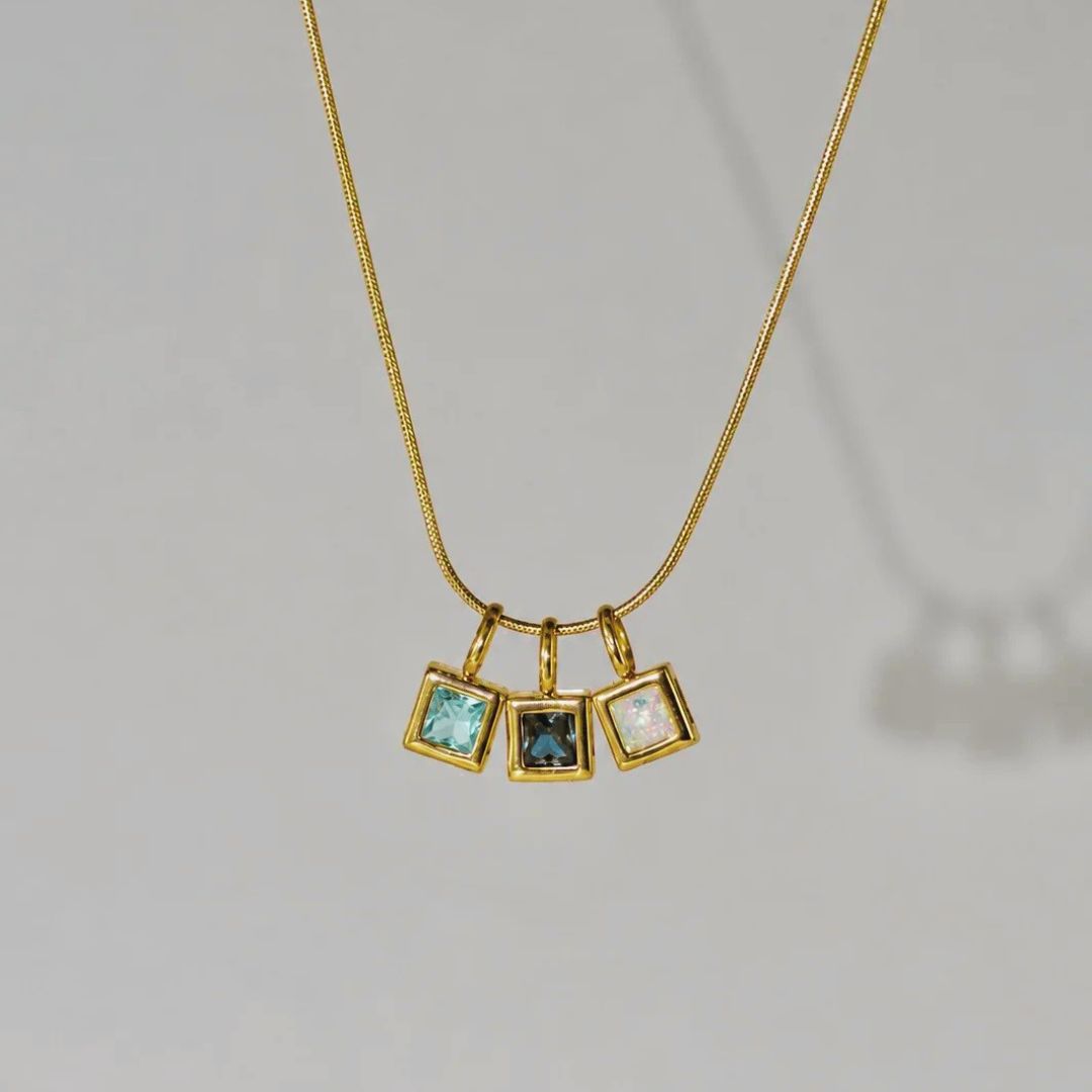 Personalized necklaces with 1-10 birthstones