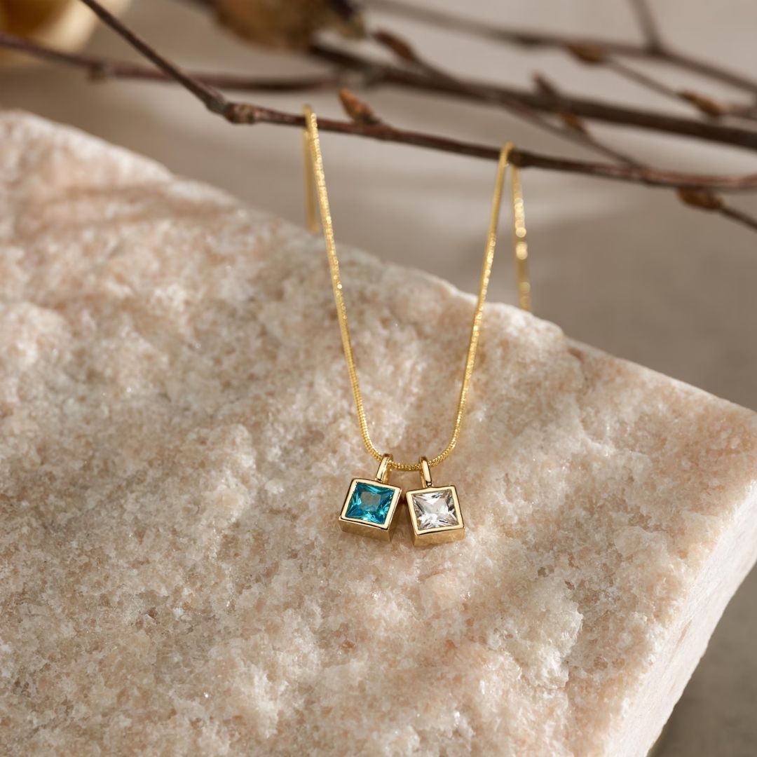 Personalized necklaces with 1-10 birthstones
