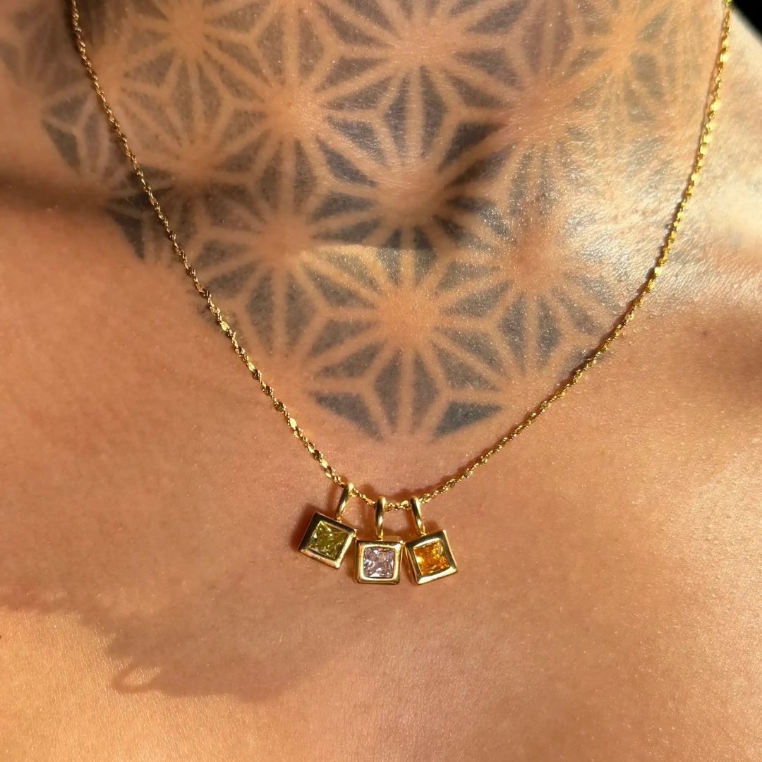 Personalized necklaces with 1-10 birthstones