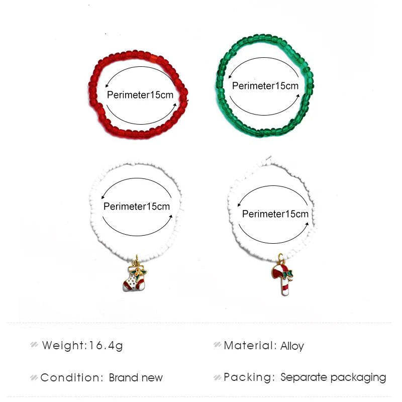 For Kids - Christmas Candy Bracelets Set-37bracelet