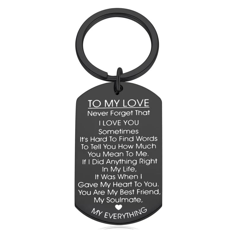 For Love - To My Love Couple Keychains