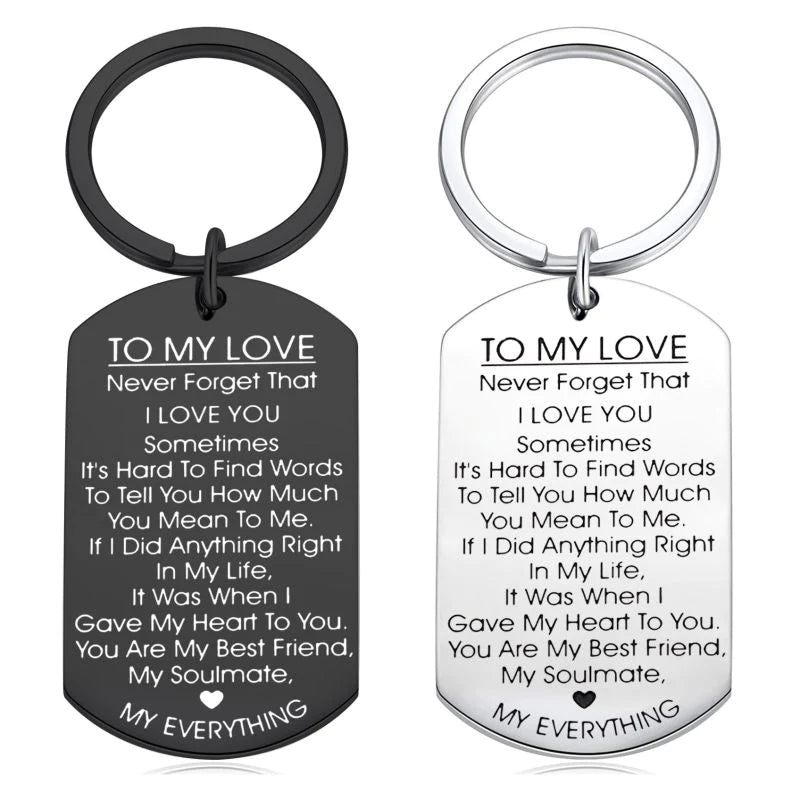 For Love - To My Love Couple Keychains