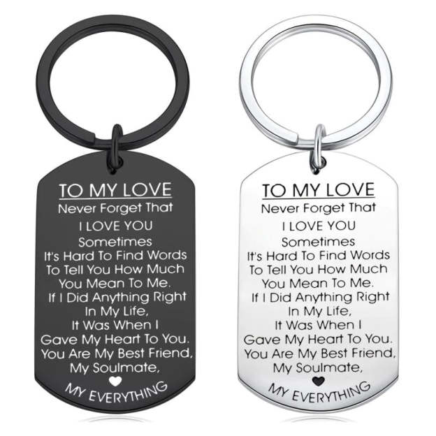 For Love - To My Love Couple Keychains