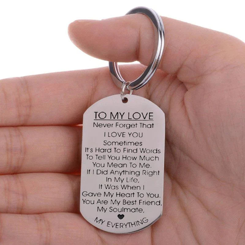 For Love - To My Love Couple Keychains