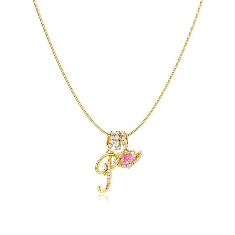Gracie Initial Heart Necklace