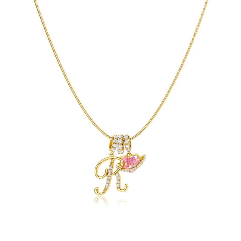 Gracie Initial Heart Necklace