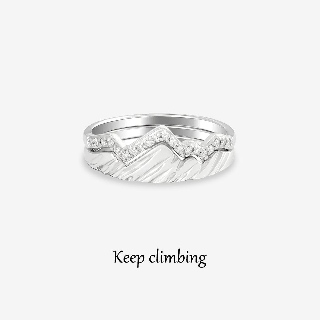 S925 Even Though Life May be Hard Right Now It'll be Beautiful When You Get to The Top Ring