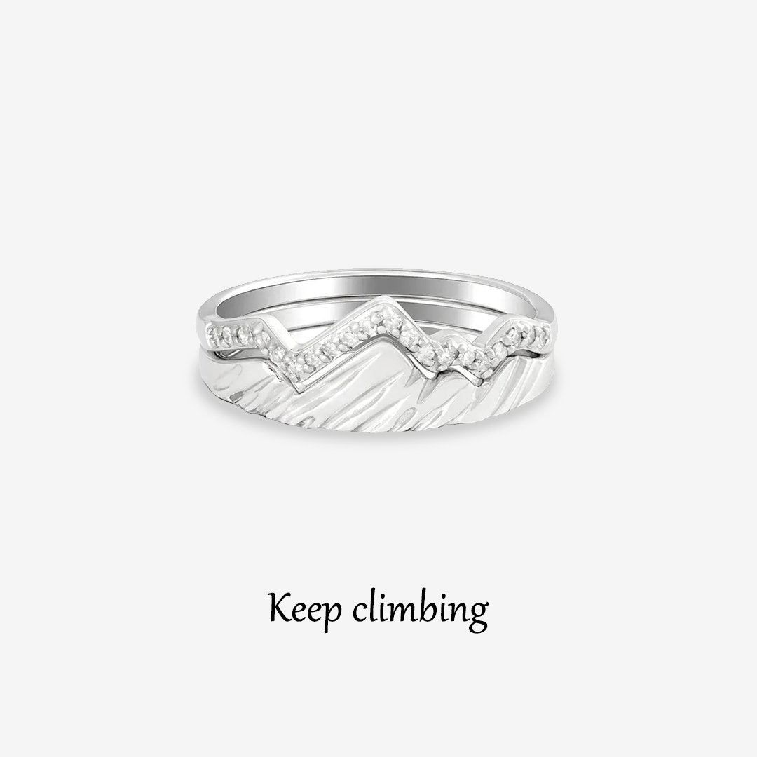 S925 Even Though Life May be Hard Right Now It'll be Beautiful When You Get to The Top Ring