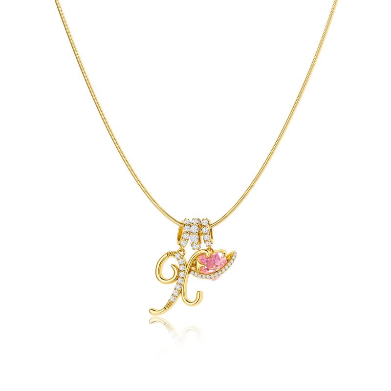 Gracie Initial Heart Necklace