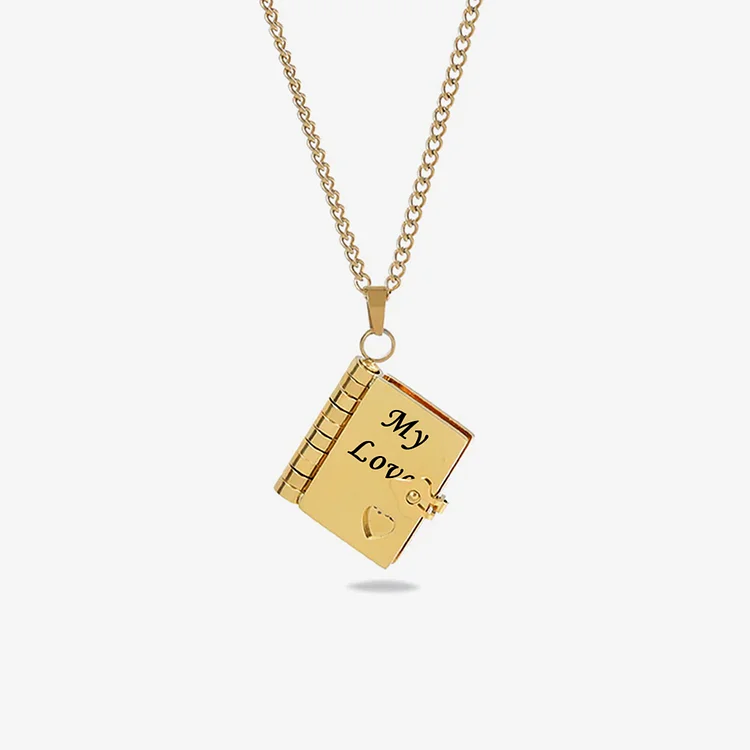 For Love - My Love Book Necklace