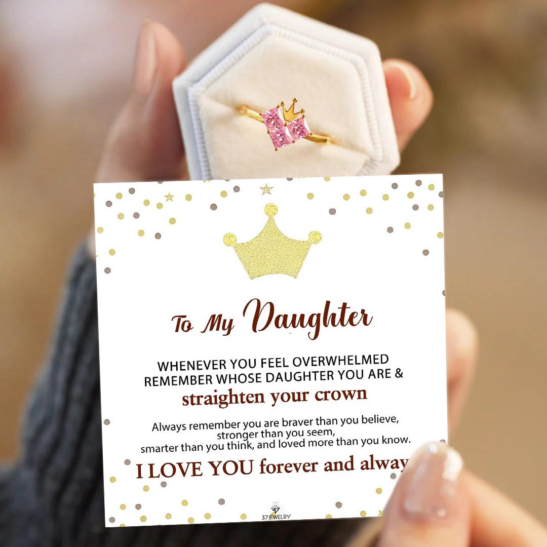 For Daughter-Brave Heart Crown Ring