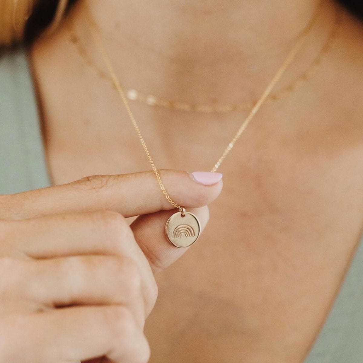 Rainbow Circle Necklace