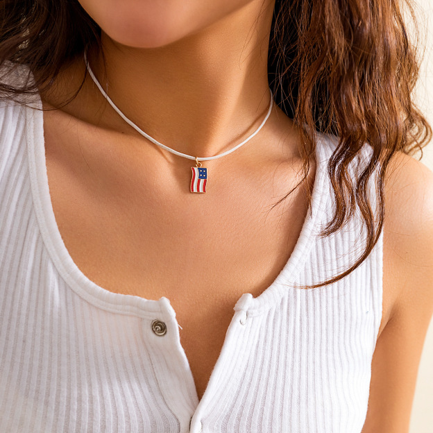 US Flag Necklace