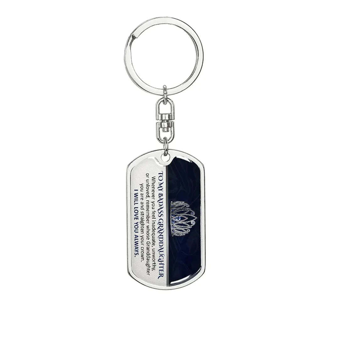 For Granddaughter - I Will Love You Always Crown Keychain-37bracelet